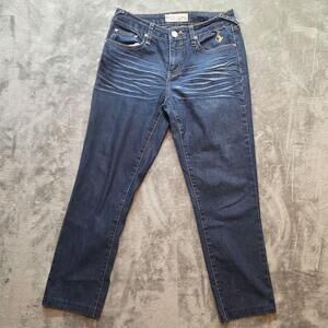 Phat Fashions Silver Label Jeans Juniors 9 Blue Dark Wash Straight Denim Cat